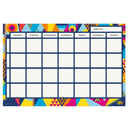 17-15/16"x 11-1/16" Post-it Weekly Planner Post-it Super Sticky Full Pages